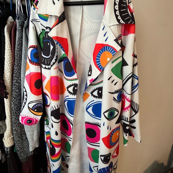 Colorful Eye Pattern Coat - Picture 1 of 4